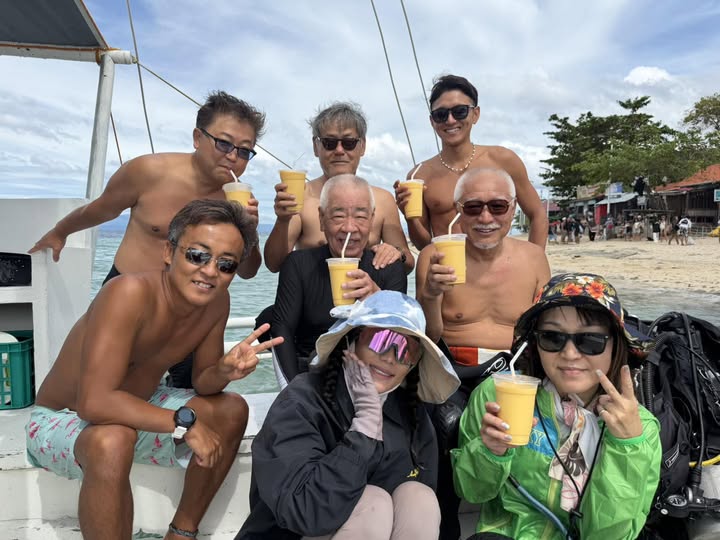 ホワイトビーチでのんびり休憩